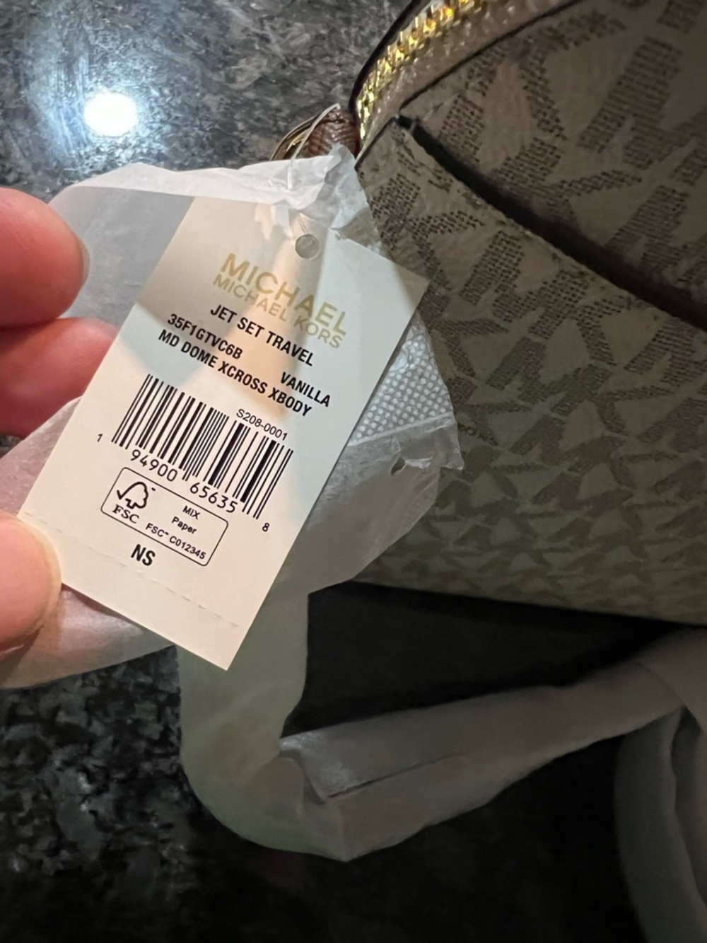 Michael Kors Cream Logo Crossbody with Gold Hardware - Picture 3 of 8